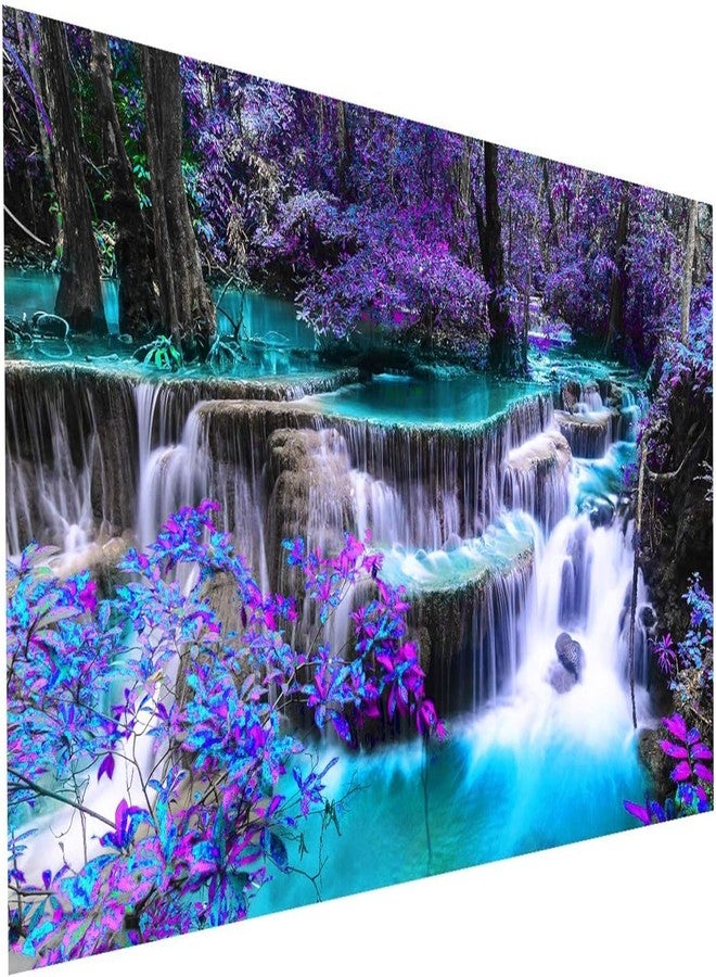 TREXEE Large Size DIY 5D Diamond Painting Kits for Adults & Kids DIY Large Waterfall Full Round Drill Diamond Paint by Numbers Kit for Home Wall Decor (35.5 x 15.7 inch)(No Frame) - Image 1